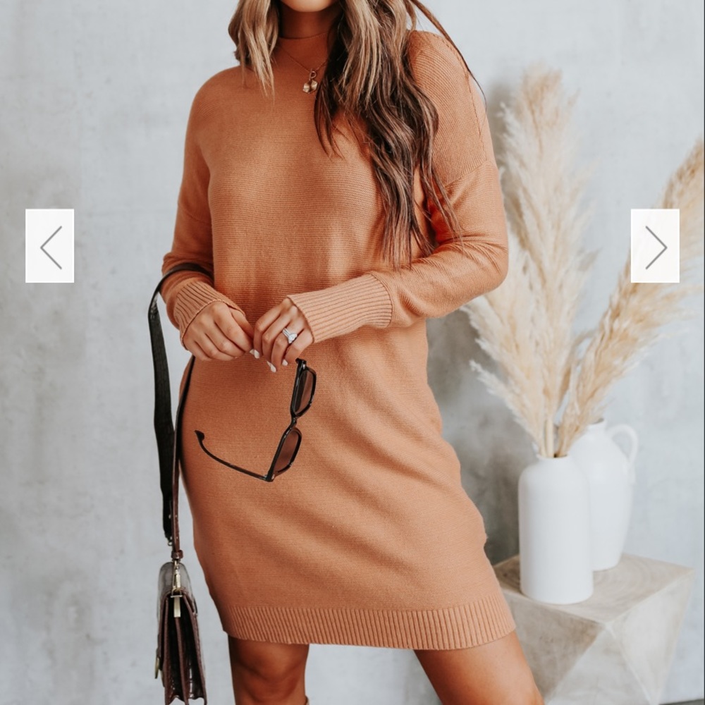 Camel Sweater Dress